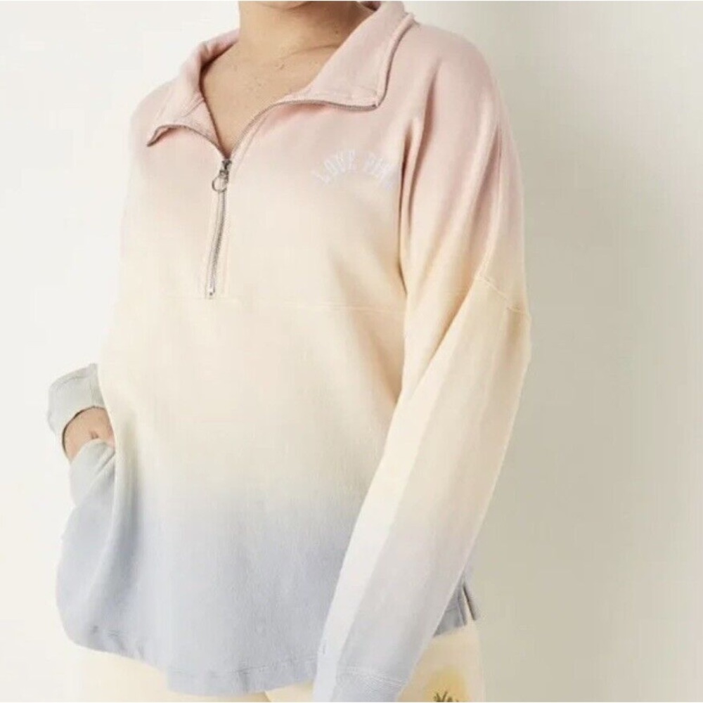 PINK varsity half zip
